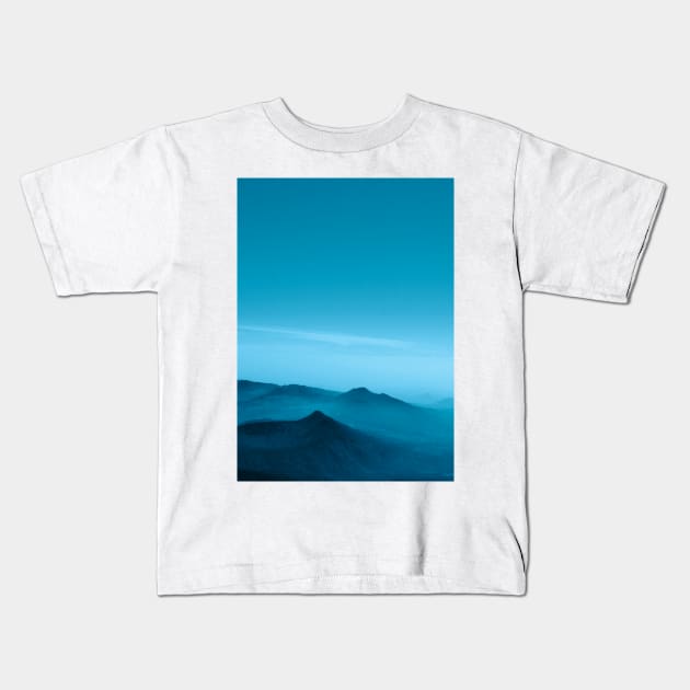 Blue Mountains blue sky Kids T-Shirt by souw83